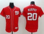 Nationals #20 Daniel Murphy Red Flexbase Authentic Collection Stitched Jersey