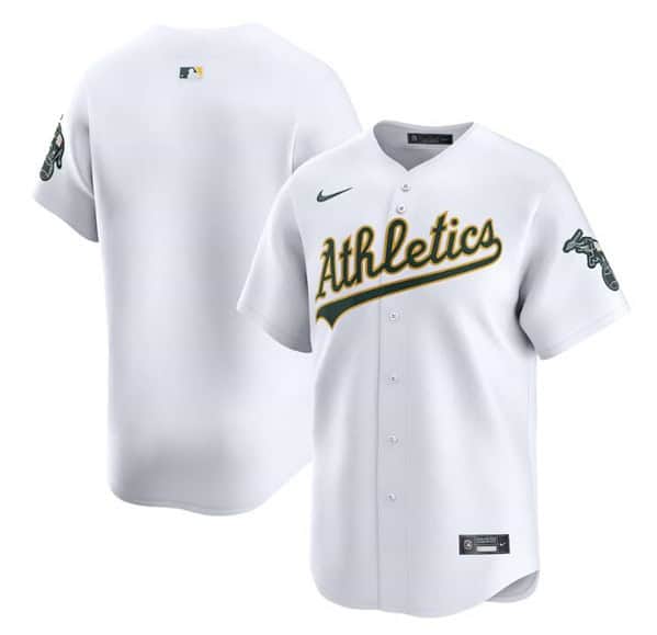 Oakland Athletics Blank White Home Limited Stitched Jersey