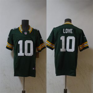 Green Bay Packers #10 Jordan Love Green Vapor 2024 F.U.S.E. Limited Stitched Jersey