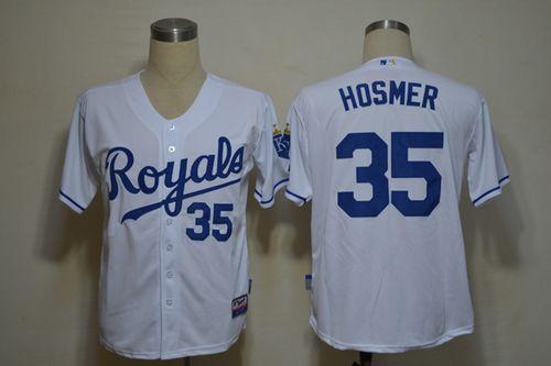 Royals #35 Eric Hosmer White Cool Base Stitched Jersey