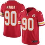 Chiefs #90 Josh Mauga Red Stitched Limited Rush Nike Jersey