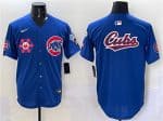 Chicago Cubs Team Big Logo Royal 2025 Tokyo Series Limited Stitched Jersey