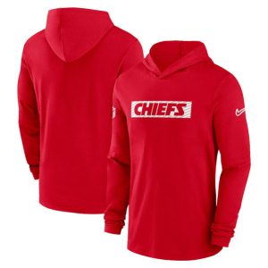 Kansas City Chiefs Red Sideline Performance Hoodie