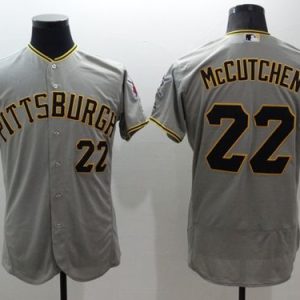 Pirates #22 Andrew McCutchen Grey Flexbase Authentic Collection Stitched Jersey