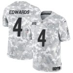 Los Angeles Chargers #4 Gus Edwards Arctic Camo 2024 F.U.S.E. Salute To Service Limited Stitched Jersey
