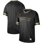 Colorado Rockies Black Gold Stitched Jersey