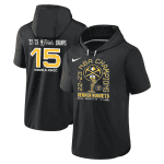 Denver Nuggets #15 Nikola Jokic Black 2022-23 Champions Performance Short Sleeve Pullover Hoodie