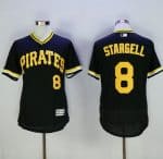 Pirates #8 Willie Stargell Black Flexbase Authentic Collection Cooperstown Stitched Jersey