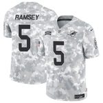 Miami Dolphins #5 Jalen Ramsey Arctic Camo 2024 F.U.S.E. Salute To Service Limited Stitched Jersey