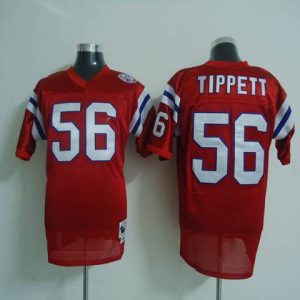 Mitchell And Ness Patriots #56 Andre Tippett Red Stitched Throwback Jersey