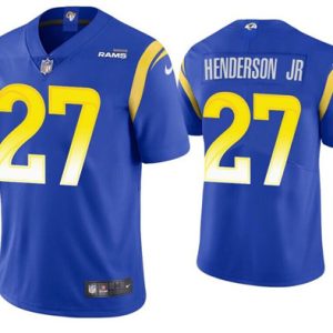 Los Angeles Rams #27 Darrell Henderson Jr. Royal Vapor Untouchable Stitched Football Jersey