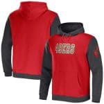San Francisco 49ers X Darius Rucker Collection Scarlet Charcoal Colorblock Pullover Hoodie