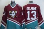 Ducks #13 Teemu Selanne Red CCM Throwback Stitched Jersey