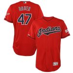 Cleveland Indians #47 Trevor Bauer Red Flexbase Stitched Jersey