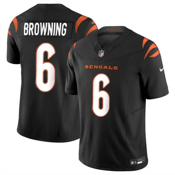 Cincinnati Bengals #6 Jake Browning Black 2023 F.U.S.E. Vapor Untouchable Limited Stitched Jersey