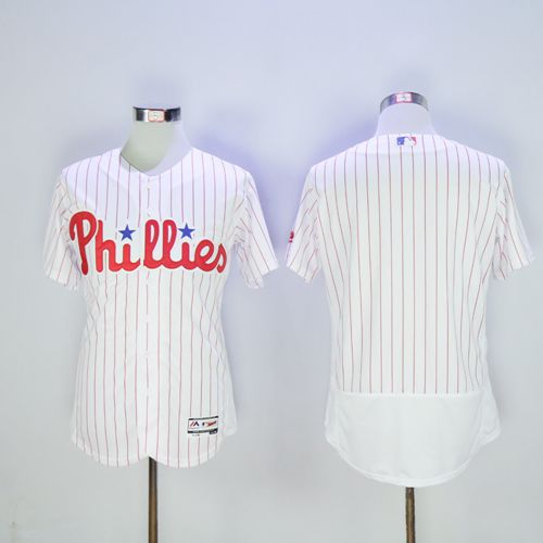 Phillies Blank White(Red Strip) Flexbase Authentic Collection Stitched Jersey