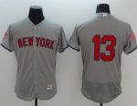 Yankees #13 Alex Rodriguez Grey Fashion Stars Stripes Flexbase Authentic Stitched Jersey