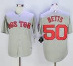 Red Sox #50 Mookie Betts Grey New Cool Base Stitched Jersey