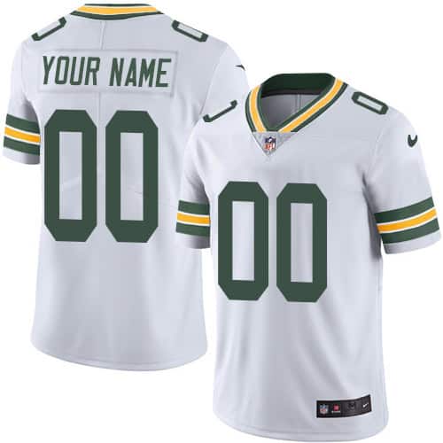 Packers Customized White Vapor Untouchable Limited Stitched Jersey