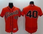 Giants #40 Madison Bumgarner Orange Flexbase Authentic Collection Stitched Jersey