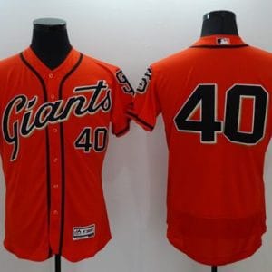 Giants #40 Madison Bumgarner Orange Flexbase Authentic Collection Stitched Jersey