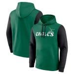Philadelphia Eagles Kelly Green Black Fleece Pullover Hoodie