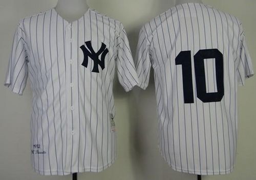 Mitchell And Ness 1952 Yankees #10 Phil Rizzuto Stitched White Throwback Jersey