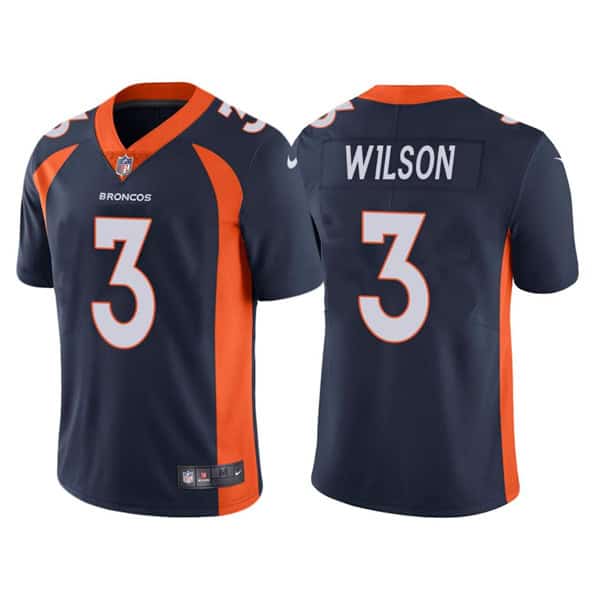Denver Broncos #3 Russell Wilson Navy Vapor Untouchable Limited Stitched Jersey