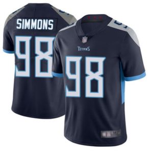 Tennessee Titans #98 Jeffery Simmons Navy Vapor Untouchable Limited Stitched Jersey