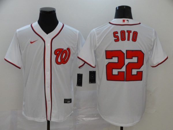 Washington Nationals #22 Juan Soto Majestic White Cool Base Stitched Jersey