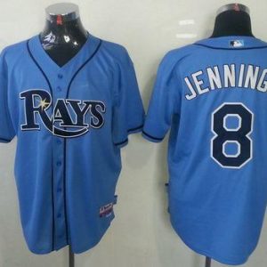 Rays #8 Desmond Jennings Light Blue Cool Base Stitched Jersey