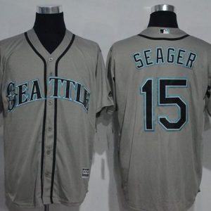 Mariners #15 Kyle Seager Grey New Cool Base Stitched Jersey