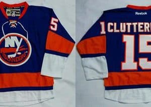 Islanders #15 Cal Clutterbuck Baby Blue Home Stitched Jersey