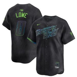 Tampa Bay Rays #8 Brandon Lowe Charcoal 2024 City Connect Limited Stitched Jersey