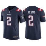 New England Patriots #2 Doug Flutie Navy Stitched Jersey