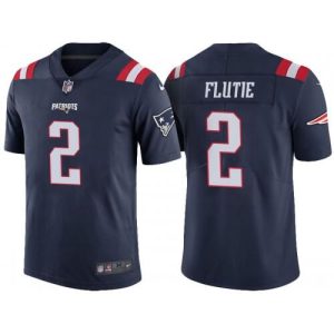 New England Patriots #2 Doug Flutie Navy Stitched Jersey