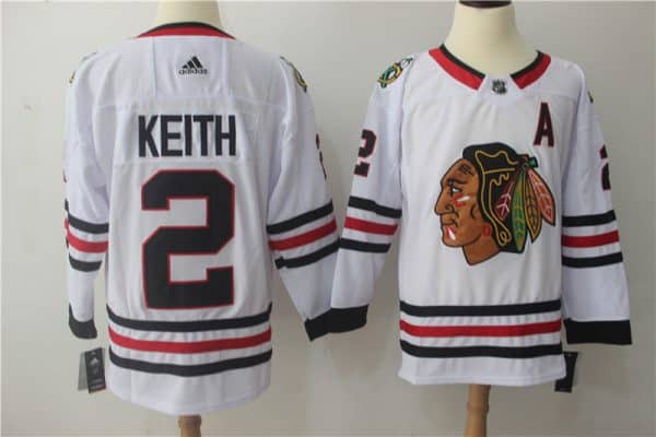 Chicago Blackhawks #2 Duncan Keith White Stitched Adidas Jersey