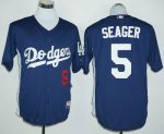 Dodgers #5 Corey Seager Navy Blue Cooperstown Stitched Jersey