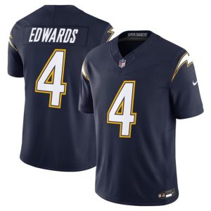 Los Angeles Chargers #4 Taylor Heinicke Navy 2025 F.U.S.E. Alternate Vapor Limited Stitched Jersey