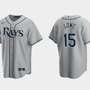 Tampa Bay Rays #15 Josh Lowe Gray Cool Base Stitched Jersey
