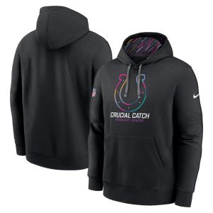 Indianapolis Colts Black 2024 Crucial Catch Club Pullover Hoodie