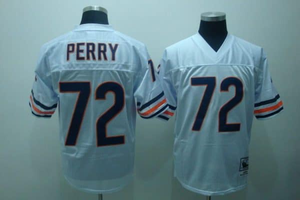 Mitchell Ness Bears #72 William Perry White Stitched Throwback Jersey