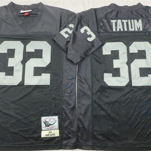 Las Vegas Raiders #32 Jack Tatum Black Throwback Football Stitched Jersey