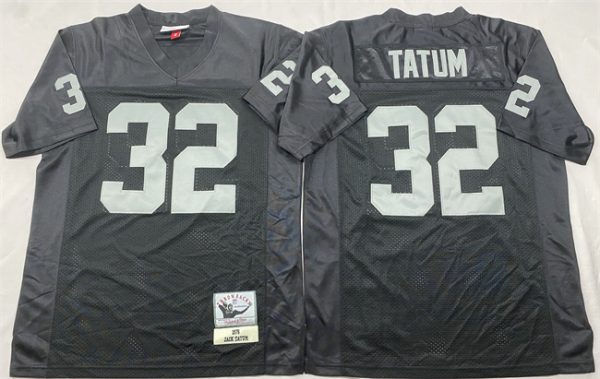 Las Vegas Raiders #32 Jack Tatum Black Throwback Football Stitched Jersey