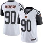 Bengals #90 Michael Johnson White Stitched Limited Rush Nike Jersey