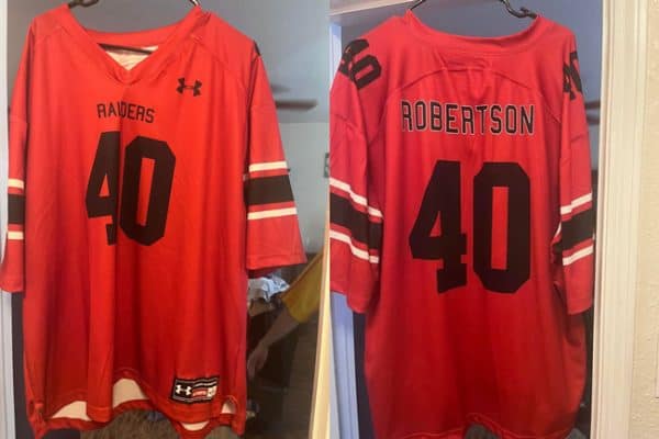 Las Vegas Raiders #40 Amik Robertson Red Stitched Jersey