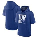 Toronto Blue Jays Royal Tri Code Lockup Short Sleeve Pullover Hoodie