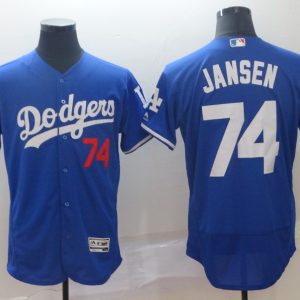 Los Angeles Dodgers #74 Kenley Jansen Blue Flex Base Stitched Jersey