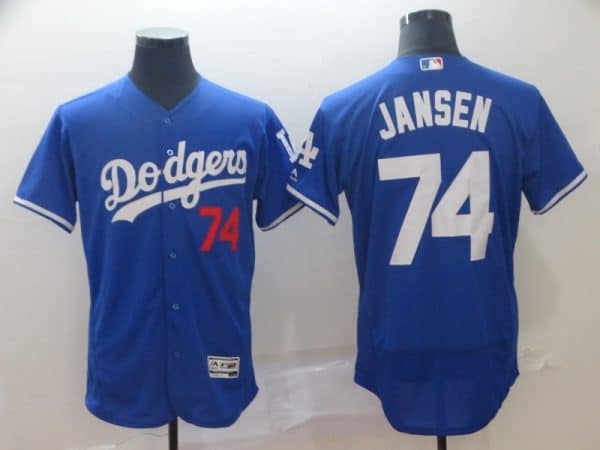Los Angeles Dodgers #74 Kenley Jansen Blue Flex Base Stitched Jersey