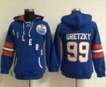 Edmonton Oilers #99 Wayne Gretzky Light Blue Old Time Heidi NHL Hoodie
